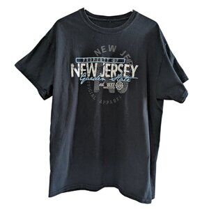 Property of New Jersey Men's T-Shirt Black, Graphic, Size Medium, Garden State